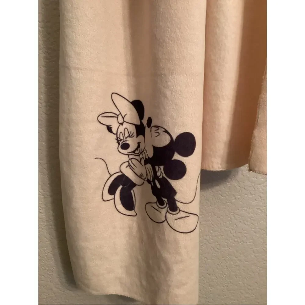 Disney Pink Fleece Mickey and Minnie Mouse Cozy Wrap Scarf